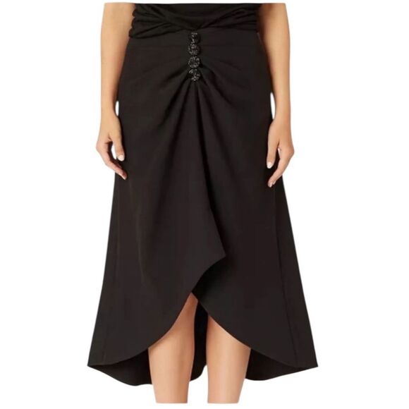 Adrienne Landau Black High-lo Skirt(Size 2) - Picture 1 of 10